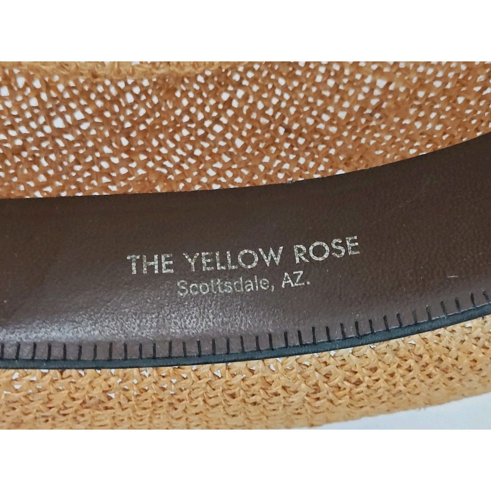 Vintage Resistol Cowboy Hat Boho Yellow Rose Straw Self Conforming Texas USA - Picture 8 of 14